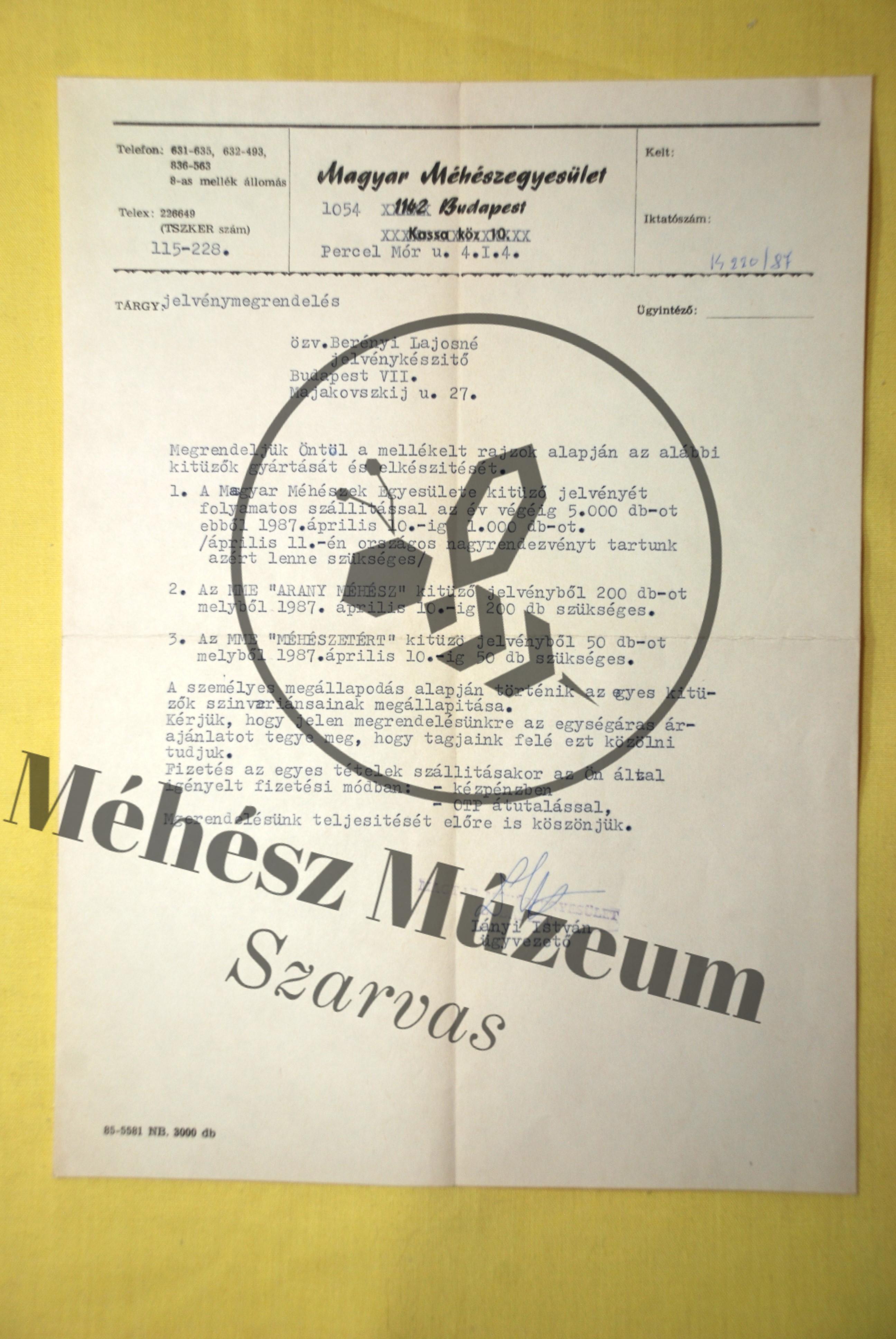 MME kitűző és dokumentáció
